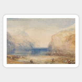 Fluelen- Morning (looking towards the lake) by J.M.W. Turner Sticker